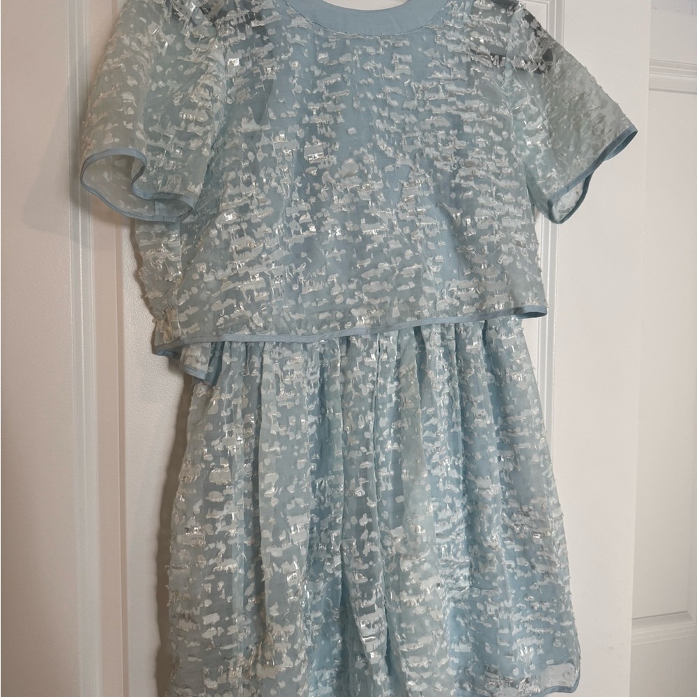 BCBGeneration Light Blue Lace Mini Dress
